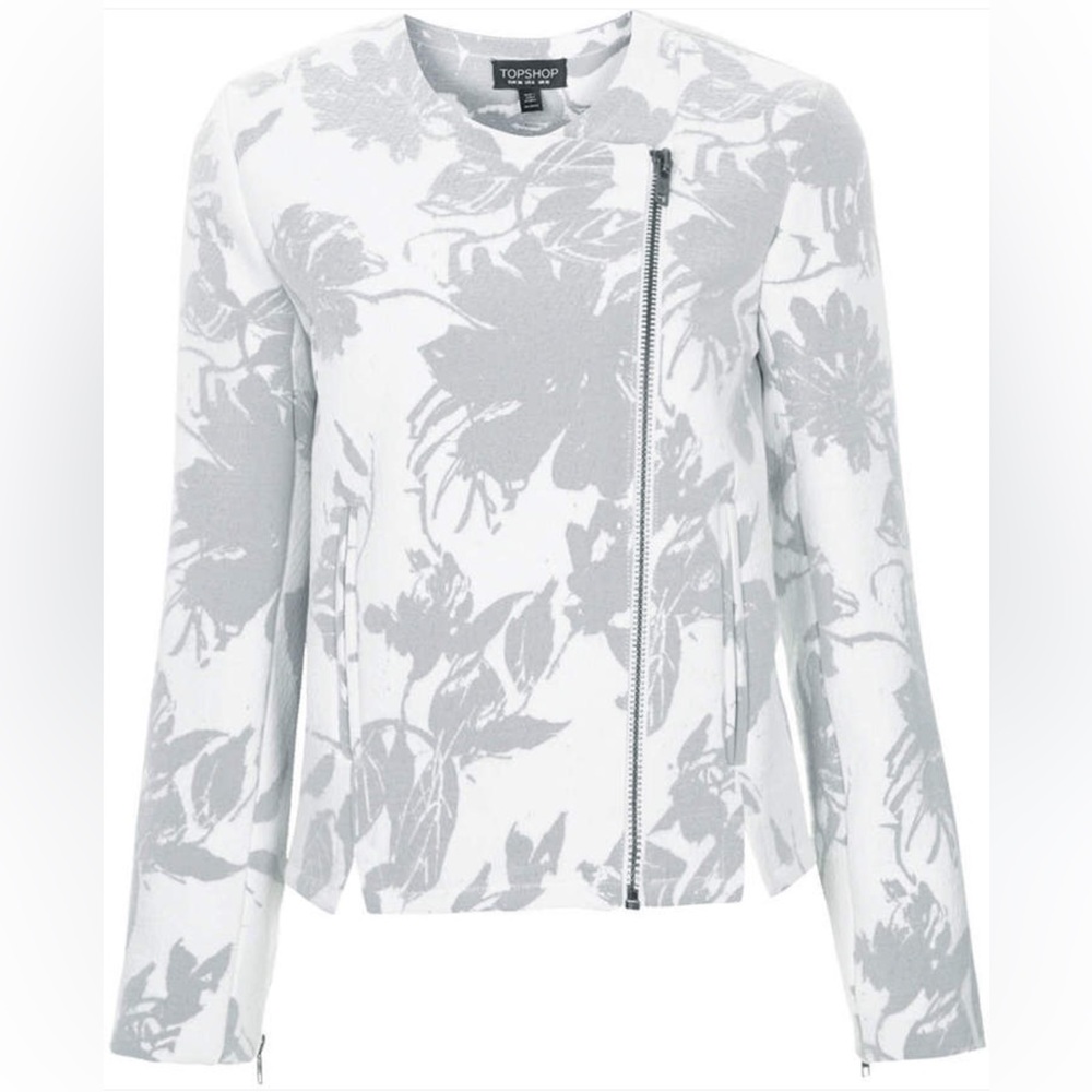 TOPSHOP Premium Structured Biker Jacket size 2